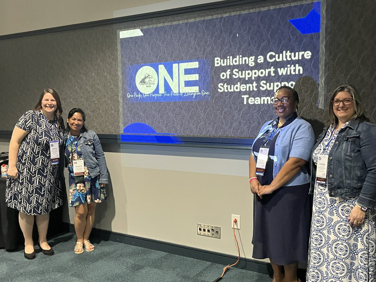 Congratulations to our amazing team from Carolina Springs Middle School. Their workshop was about student-centered support systems for student success. Go Huskies! #SCAMLE25