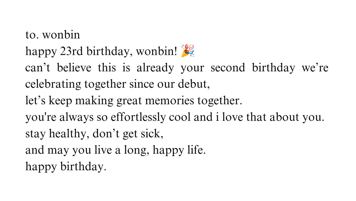 from eunseok to wonbin.