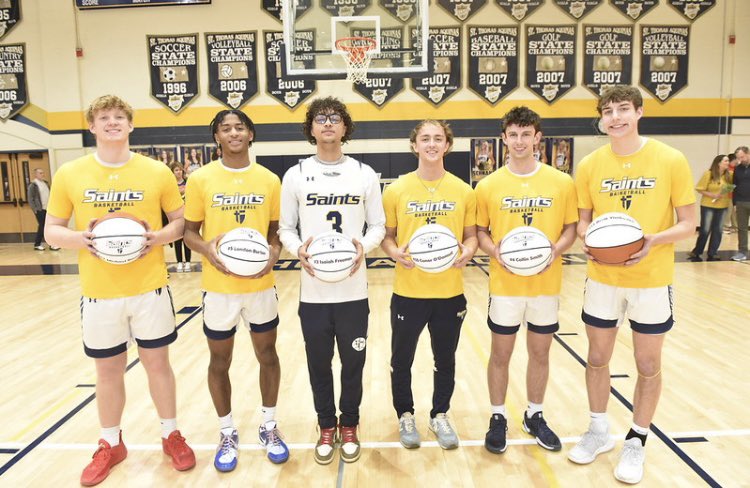 Six Great Seniors! Next stop-Playoff Basketball.