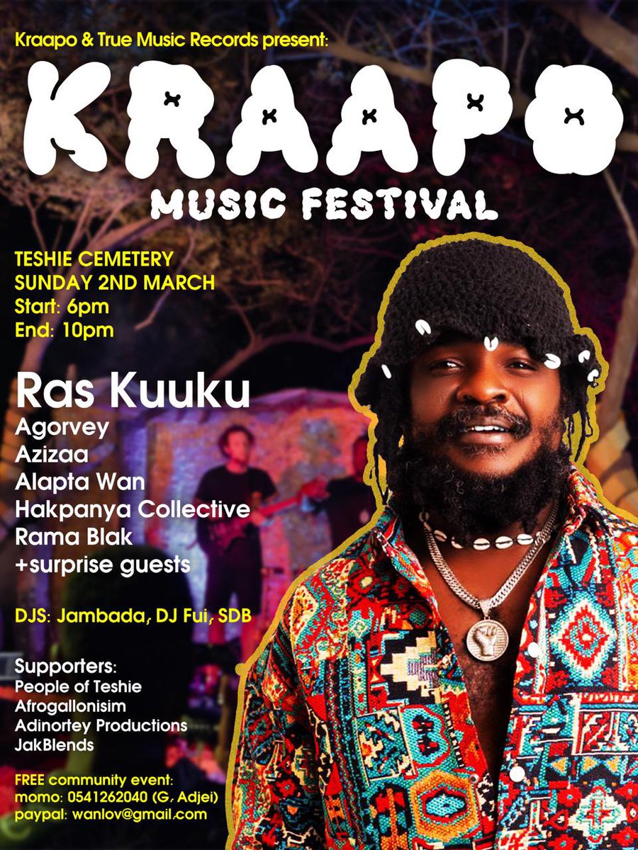 RasKuuku (@raskuuku) on Twitter photo Teshie Cemetery β οΈ Nsamanpuom
Tomorrow <a href="/wanlov/">True Music Records β³οΈ</a> <a href="/ponobiom/">YAA PONO</a> <a href="/ElormBeenie/">Elorm Beenie</a> <a href="/fiifiadinkra/">Fiifi Adinkra</a> <a href="/Hitz1039FM/">Hitz 103.9 FM</a> Teshie Cemetery β οΈ Nsamanpuom
Tomorrow <a href="/wanlov/">True Music Records β³οΈ</a> <a href="/ponobiom/">YAA PONO</a> <a href="/ElormBeenie/">Elorm Beenie</a> <a href="/fiifiadinkra/">Fiifi Adinkra</a> <a href="/Hitz1039FM/">Hitz 103.9 FM</a>