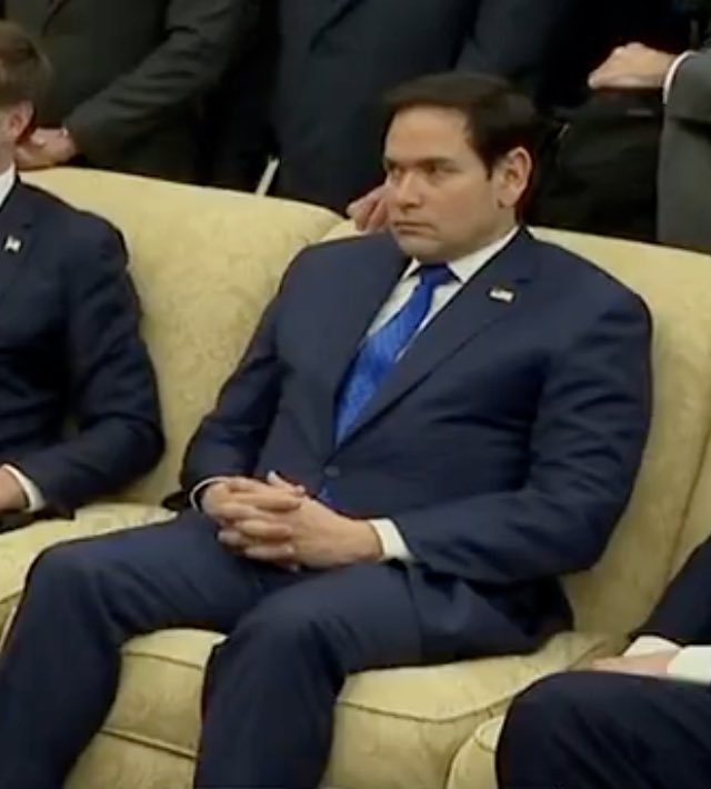 Rubio sank so far into that couch I was afraid JD Vance might fuck him.