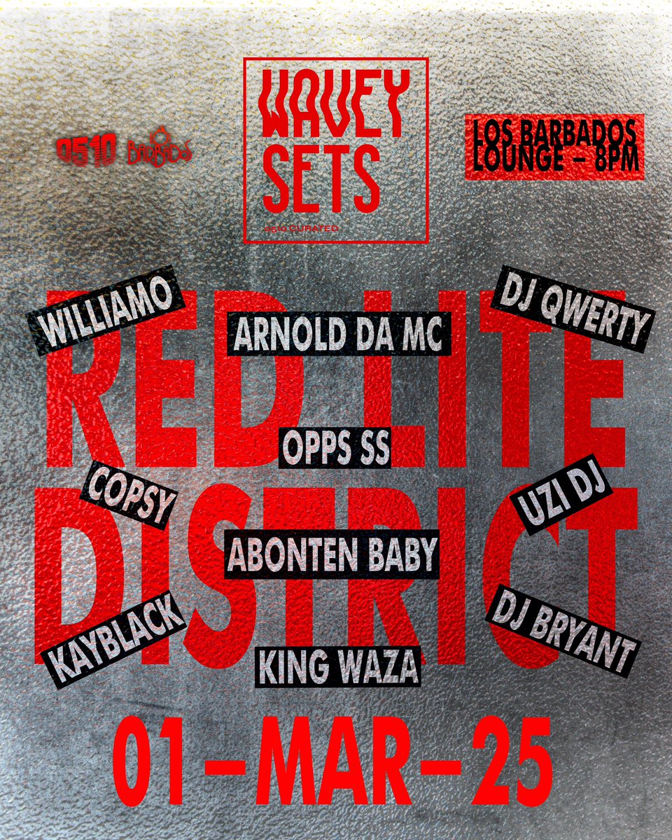0510curated's tweet image. Line up for tonight!
See you at Los Barbados. 8PM!
#waveysets #0510curated