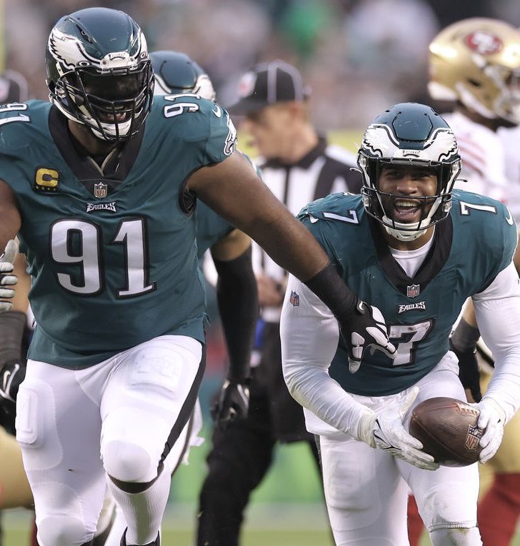 PhilaFanCentral's tweet image. The Eagles are 3-0 in their last 3 NFC Championship Games with a combined score of 124-37

That’s a 41-12 average game score

Literally averaging 4-touchdown victories in conference championship games

Insane 🦅