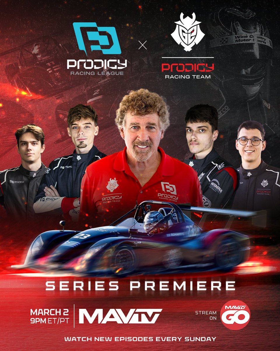 Michael Romanidis (@michael_mr53) on Twitter photo Here it is, the <a href="/racingprodigy1/">Racing Prodigy</a> and <a href="/G2simracing/">G2 Sim Racing</a> are coming to the big screen with @MAVTV! 🏁🎥
Watch the premiere of Prodigy Racing League on MAVTV – Sunday, March 2, at 9:00 PM ET!
Use promo code MAVPRL25 for a 25% discount at
mavtv.com/GET-MAVTV.
#ProdigyRacingLeague Here it is, the <a href="/racingprodigy1/">Racing Prodigy</a> and <a href="/G2simracing/">G2 Sim Racing</a> are coming to the big screen with @MAVTV! 🏁🎥
Watch the premiere of Prodigy Racing League on MAVTV – Sunday, March 2, at 9:00 PM ET!
Use promo code MAVPRL25 for a 25% discount at
mavtv.com/GET-MAVTV.
#ProdigyRacingLeague