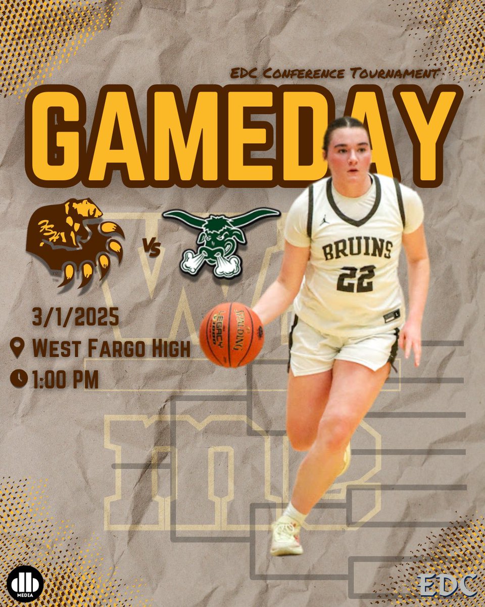 🐻🏀 GAMEDAY 🏀🐻

Get out to West Fargo High for the Play-In game for the EDC tournament!!

#GoBruins🐻 #tourneytime