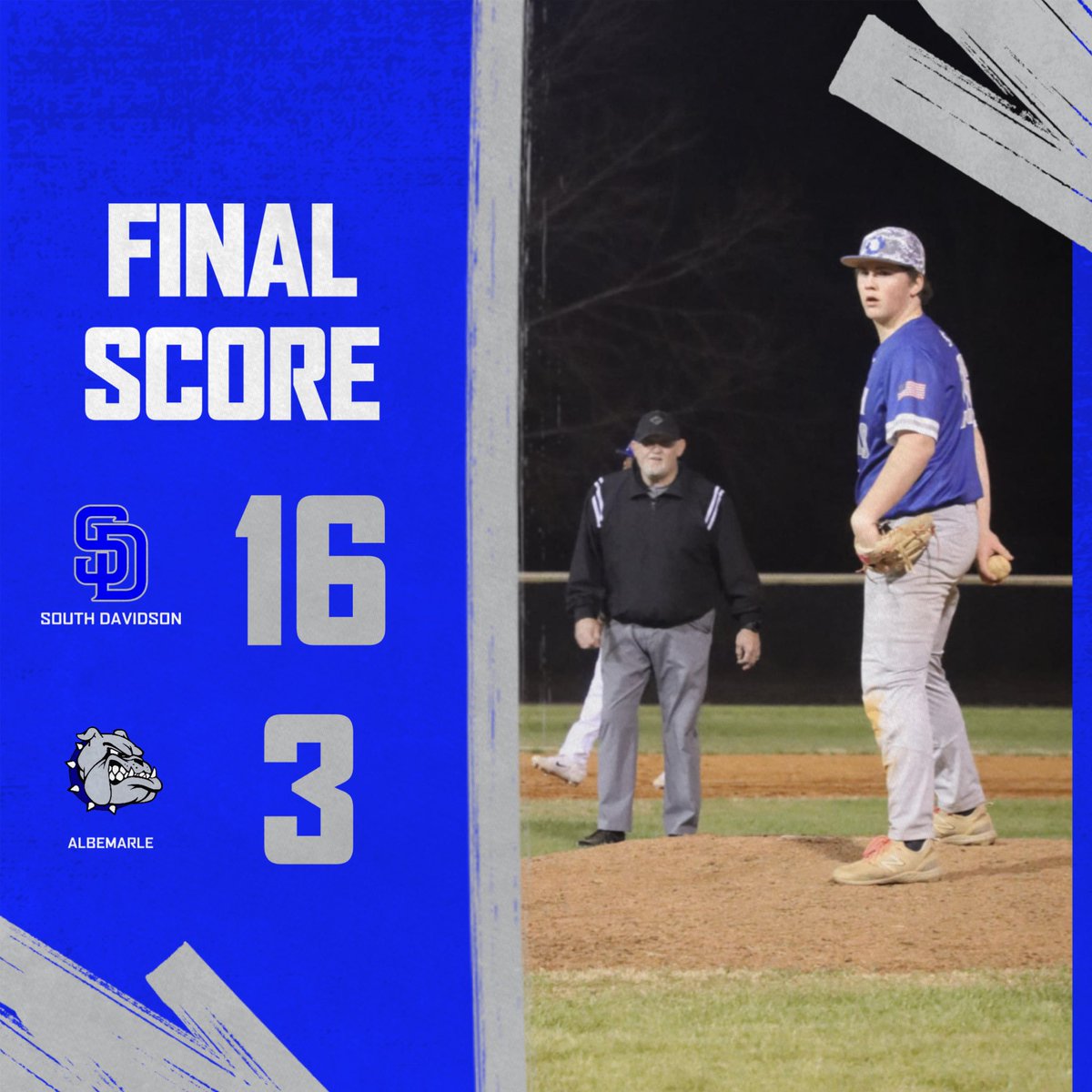 Final from 2/28!
Dallas Mantz no hit the Bulldogs for 4 1/3 innings and picks up the win in the mound!
Great team win!
2-0!
<a href="/sdwildcatsports/">SD Wildcat Athletics</a> <a href="/ctadams_3/">Chris Adams</a> <a href="/sdavidson_AD/">South Davidson Athletic Director</a> <a href="/coachkp1750/">Kevin Park</a> 
#wearewildcats