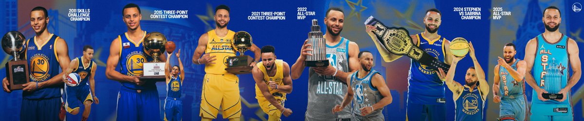 warriors's tweet photo. Stephen Curry continues to add to his All-Star collection ⭐️ https://t.co/bNSVILFszg