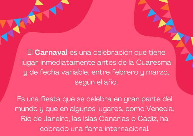 “La vida es un carnaval”, Celia Cruz. Nuevo recurso en nuestra cuenta de Gumroad 🎭🎉🎊
➡️ mariajesusmusica.gumroad.com/l/wwupjf?layou…
#recursosmusicales #carnaval