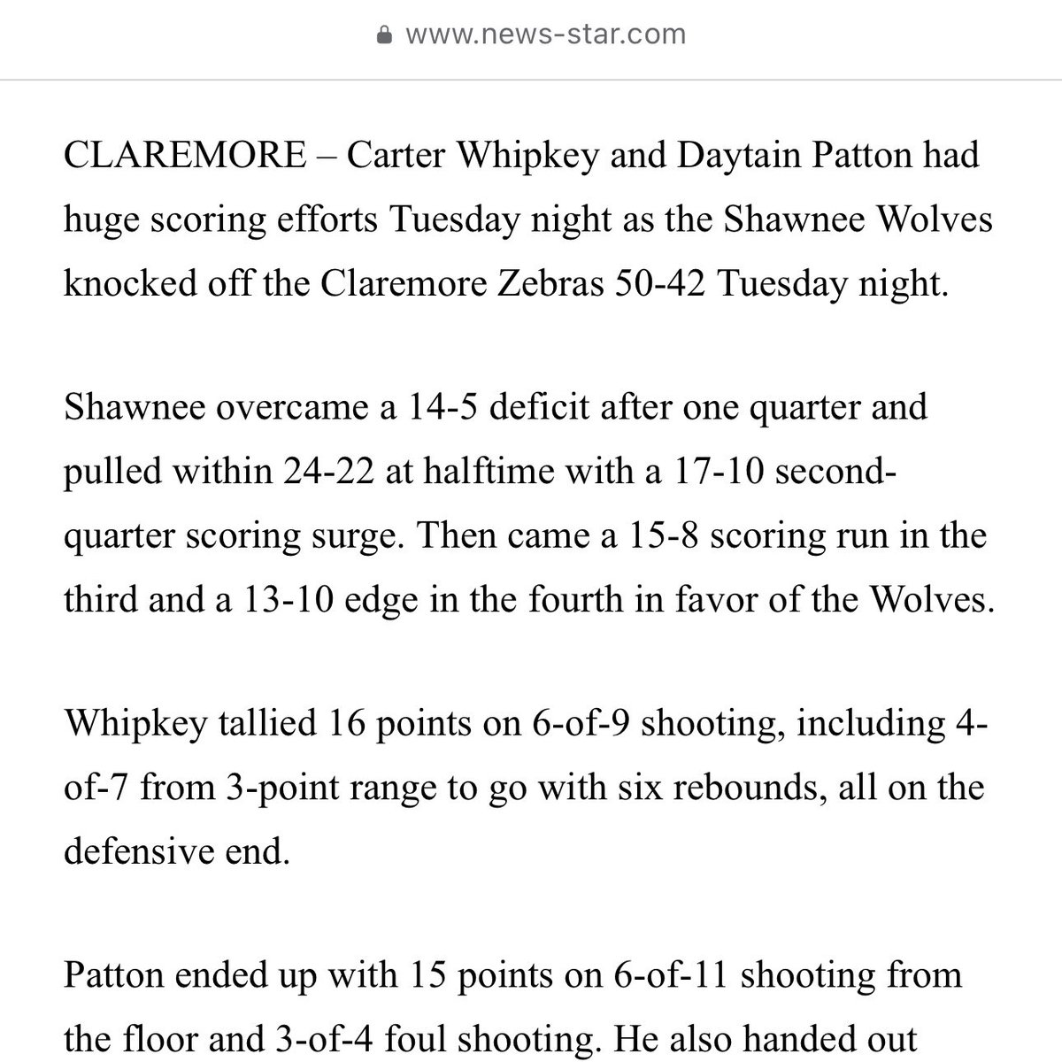 Lynsey Hurst (@lynsey_t_hurst) on Twitter photo Highlights from Shawnee vs Claremore <a href="/carter__whipkey/">Carter Whipkey</a> 
hudl.com/v/2RijmB Highlights from Shawnee vs Claremore <a href="/carter__whipkey/">Carter Whipkey</a> 
hudl.com/v/2RijmB