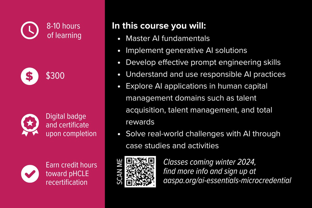 Check out the new <a href="/_AASPA_/">AASPA</a> "AI Essentials for PK-12 Education Human Capital Leaders Micro-Credential" for school leaders. Cohorts are filling up. Learn more: aaspa.org/events/ai-micr…