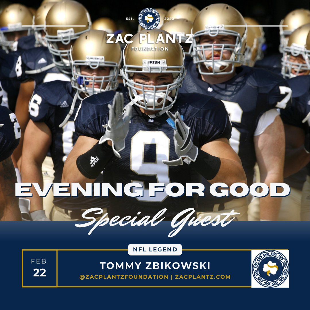 It’s not too late to join us this Saturday, Feb 22nd, at the ZPF Evening for Good! Special guest Tommy Zbikowski will speak on his journey with mental health and how we can all strive to leave a lasting impact on the world. Buy tickets at the link in our bio!