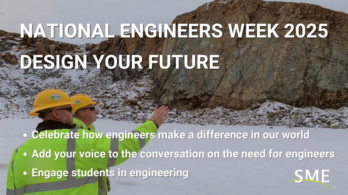 smecommunity's tweet image. This is the week to celebrate engineers and how they are working to build the industry of tomorrow. Take a moment to thank an engineer for their hard work during National Engineers Week. Learn more: bit.ly/3S03YZ4
#Tunneling #Engineering #WhatEngineersDo #ProudPE