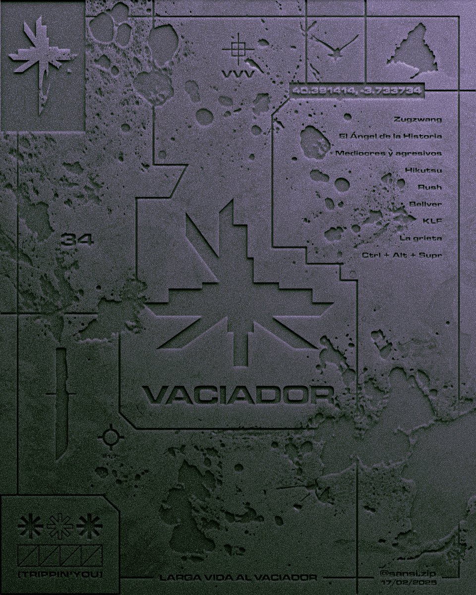 sansit0x's tweet photo. Poster tributo al discazo de Vaciador de VVV [trippin'you] @trippinyouvvv https://t.co/POu3H2nVsY