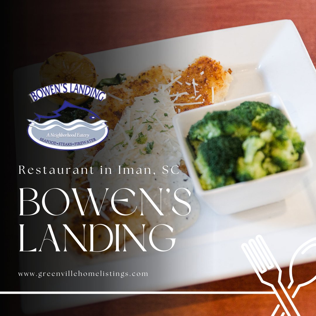 TimElderTeam's tweet image. Looking for a restaurant with great food and a scenic view? Bowen's Landing in Inman is a local favorite! 

#BowensLanding #InmanSC #WaterfrontDining #SouthernEats #UpstateSC #FoodieFavorites