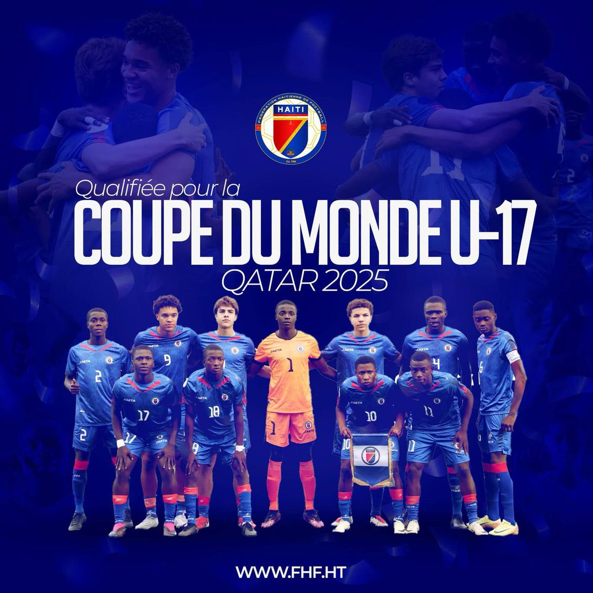 Leslie Voltaire (@leslievoltaire) on Twitter photo Ayiti U17 kalifye pou Koup di Mond FIFA ! Yon fyète imans pou nasyon nou an. Bravo pou jwè yo, ekip teknik la, <a href="/fhfhaiti/">Fédération Haïtienne de Football</a> ak paran ki te kwè nan yo. Malgre kriz la, Grenadye nou yo rebanou espwa. Randevou kase nan Katar pou ekri yon nouvo paj nan foutbòl nou ! Ayiti U17 kalifye pou Koup di Mond FIFA ! Yon fyète imans pou nasyon nou an. Bravo pou jwè yo, ekip teknik la, <a href="/fhfhaiti/">Fédération Haïtienne de Football</a> ak paran ki te kwè nan yo. Malgre kriz la, Grenadye nou yo rebanou espwa. Randevou kase nan Katar pou ekri yon nouvo paj nan foutbòl nou !