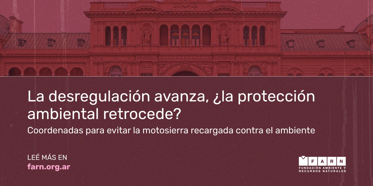 Mientras mirábamos lo que pasó con $LIBRA, el gobierno avanzó con una desregulación estatal que podría perjudicar la protección ambiental.
Leé el comunicado completo en: farn.org.ar/la-desregulaci…