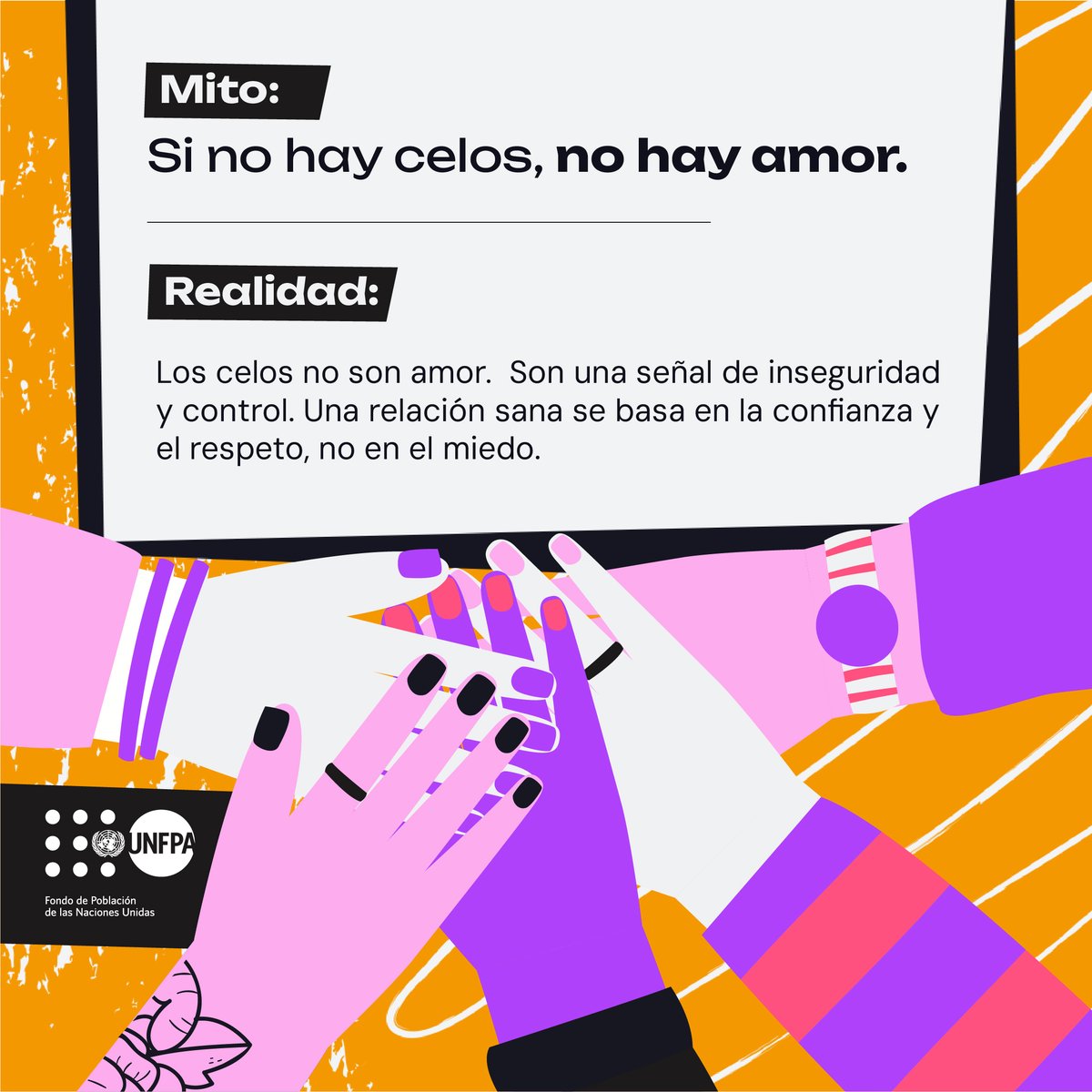 ⚠ En este #SanValentín y todos los días, recuerda que el amor no es sacrificio ni dolor. El amor es respeto, igualdad y alegría. Elige relaciones saludables.  🙅🏻‍♀🙅🏻‍♂📱

<a href="/UNFPA/">UNFPA</a> <a href="/Atayeshe/">UNFPA Executive Director</a>