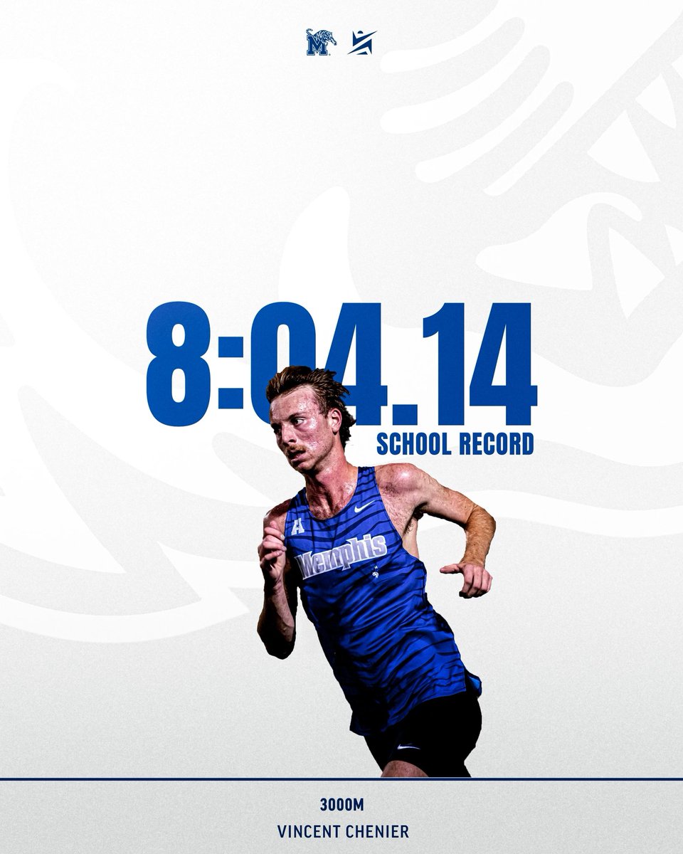 Memphis Track & Field / Cross County (@memphistfxc) on Twitter photo The fastest 3000m runner in Memphis history keeps getting faster ๐ฎโ๐จ
Another 3K PR for <a href="/vincent_chenier/">Vincent Chenier</a> ๐ฅ๐ฅ The fastest 3000m runner in Memphis history keeps getting faster ๐ฎโ๐จ
Another 3K PR for <a href="/vincent_chenier/">Vincent Chenier</a> ๐ฅ๐ฅ