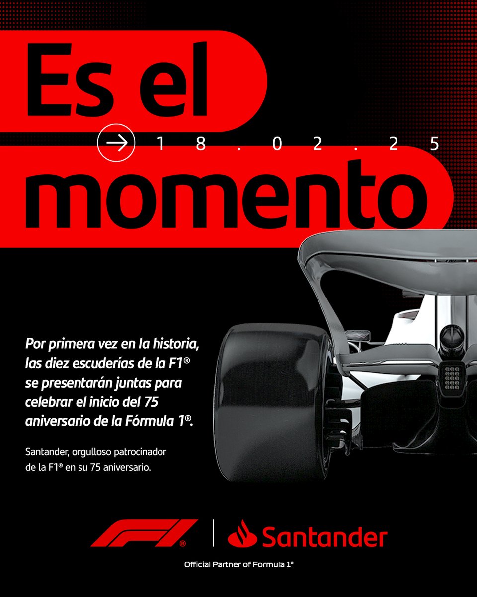 Santander México (@santandermx) on Twitter photo ¡La temporada comienza aquí! 🏎
El lanzamiento más esperado en la historia de la <a href="/F1/">Formula 1</a> llega el 18 de febrero 📆
¡Dale like si no puedes esperar a que comience la temporada de F1! ¡La temporada comienza aquí! 🏎
El lanzamiento más esperado en la historia de la <a href="/F1/">Formula 1</a> llega el 18 de febrero 📆
¡Dale like si no puedes esperar a que comience la temporada de F1!
