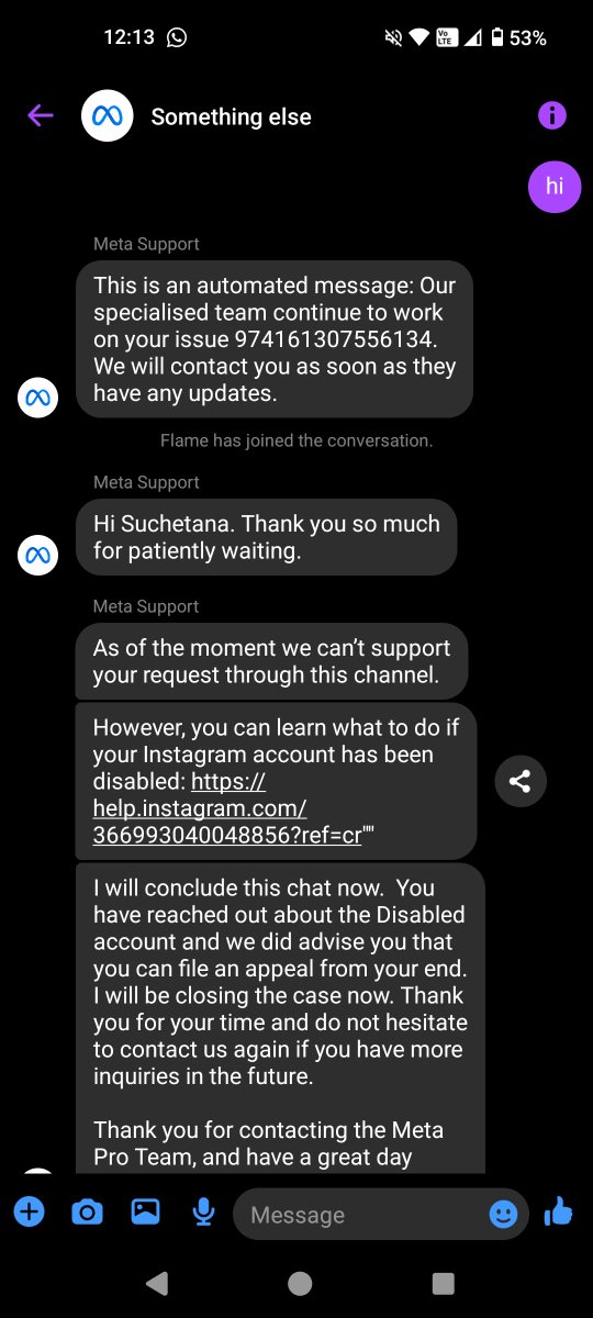 SuchetanaPhani's tweet photo. @instagram This is deeply unfair and terrifying for someone who has already been a target of online harassment, impersonation, and mass reporting. I strongly believe my account was mass-reported by cyberstalkers and impersonators who have been harassing me since 2023. https://t.co/HcbhfF1OEi