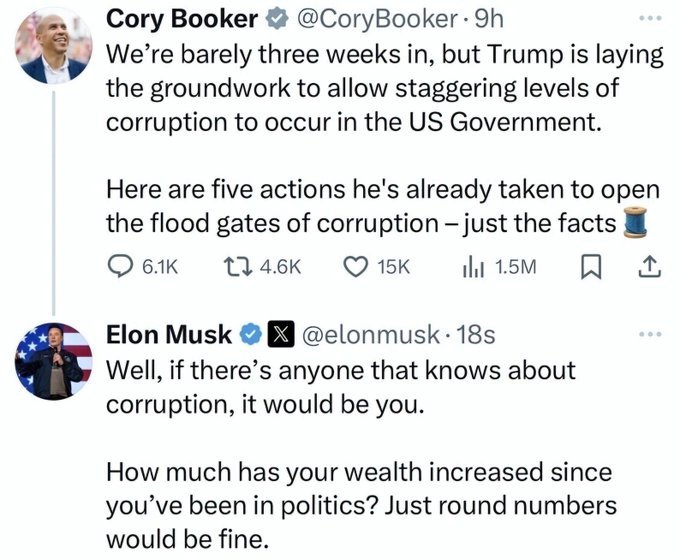 Ravious101's tweet photo. @realDonaldTrump Audit them all,
@DOGE

Let’s see how deep the swamp really goes:  • Ilhan Omar: $83M • Chuck Schumer: $75M • Elizabeth Warren: $73M • Adam Schiff: $60M • Jamie Raskin: $20M • Hakeem Jeffries: $17M • Cory Booker: $14M • Jasmine Crockett: $10M https://t.co/GI0GbZv01H