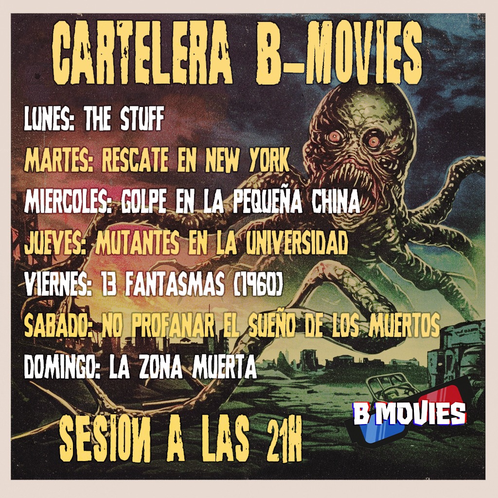 Sr_Ahota's tweet image. Os dejo la cartelera y el enlace para que lo tengáis todo a mano. 
twitch.tv/bmovietv