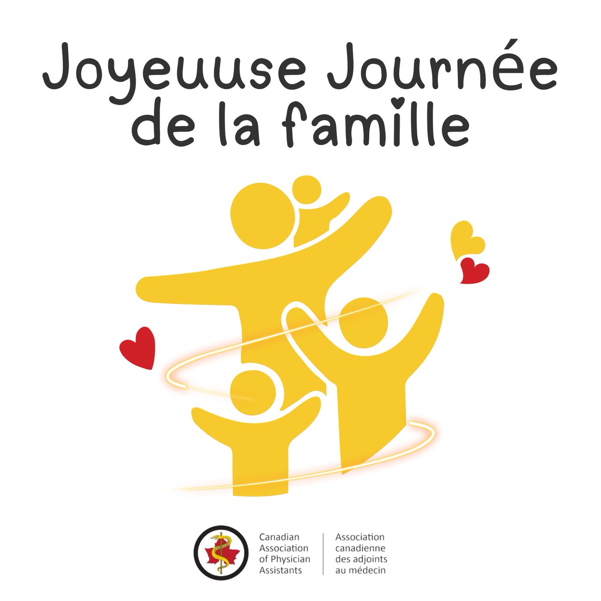 Happy Family Day to all the incredible Physician Assistants across Canada!

Today, we celebrate the importance of family—both the ones we’re born into and the ones we create through our work. PAs go above and beyond every day, treating patients with the same care and compassion