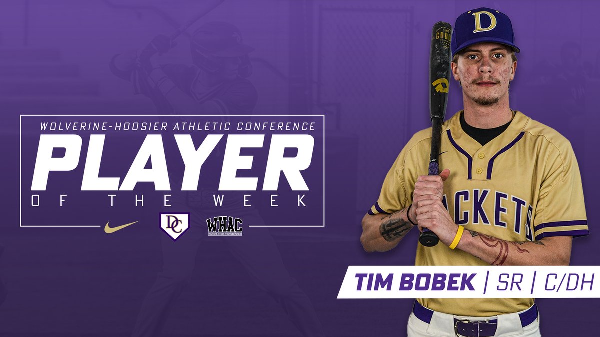 ⚾️ BASE: Tim Bobek has been named WHAC Player of the Week after a seven-hit weekend

Full story 📰: defianceathletics.com/sports/bsb/202…