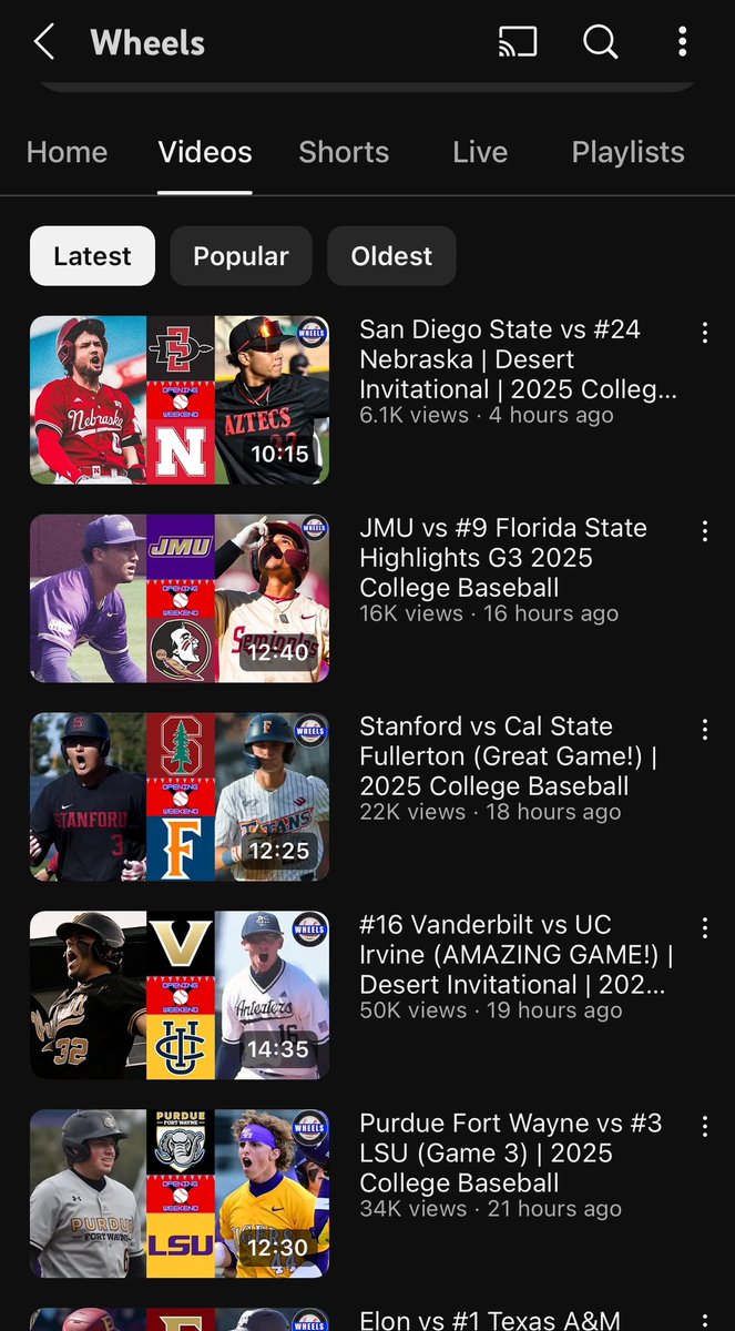 Shout out to <a href="/WheelsYT/">Wheels</a> who is putting in work for the college baseball opener. Always my go-to for NCAA condensed games. 🔥🙏