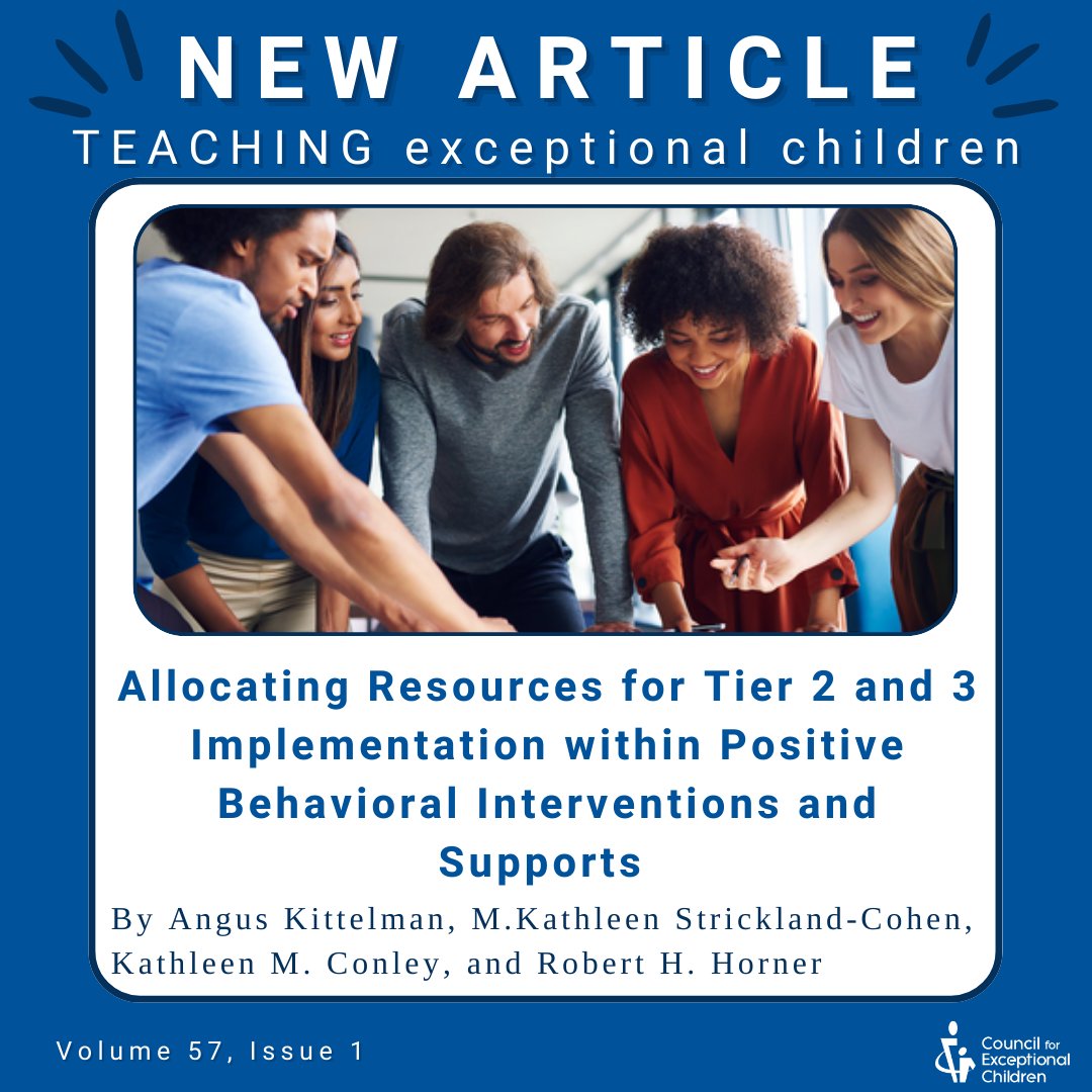 TEC_CEC's tweet image. Many schools struggle to implement Evidence Based Practices (EBPs) across multi-tiered systems of support due to a lack of resources. Check out this article to learn how school teams can maximize limited resources for implementation of EBPs through all tiers of PBIS! 📈