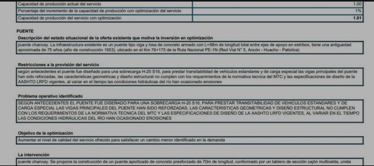 🚨 | ¡ESCÁNDALO! Informe del 
año 2019, sostiene que gob de Martín Vizcarra, fue informado que Puente de Chancay, tenía que reconstruirse, el informe alertaba al MTC que el río había generado erosiones y el puente (que se desplomó generando una tragedia) debía REEMPLAZARSE.