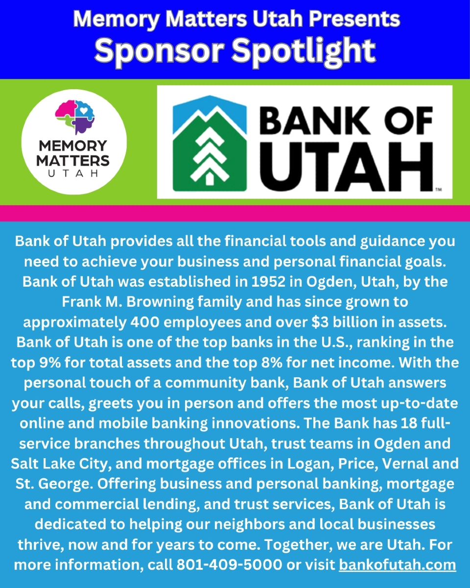UTmemorymatters's tweet image. We are so grateful to Bank of Utah for their incredible support and commitment to our community. 💙 Your generosity and dedication help make a lasting impact on the lives of so many. Thank you for being a valued partner in our mission! 🙌 #Gratitude #BankOfUtah #SponsorSpotlight