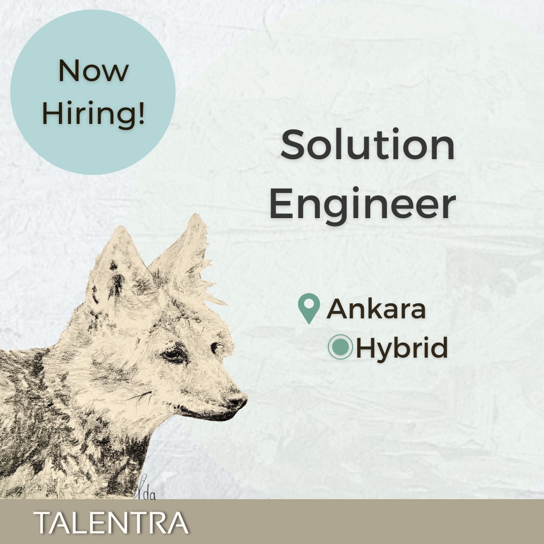 Talentra's tweet image. We are looking for a Solution Engineer for our customer that is part of an international group enjoying a healthy growth in Turkey.
For more information and application:
talentra.net/Jobs/Detail/soโฆ
#SolutionEngineer
#B2BConsulting
#SoftwareSolutions
#TechCareers
#HiringNow