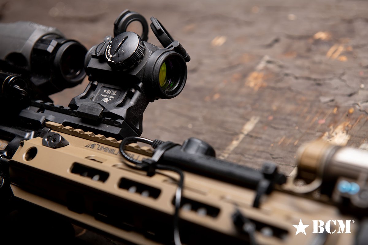 BCM RAIDER custom painted FDE, A/T optic mount and rider.