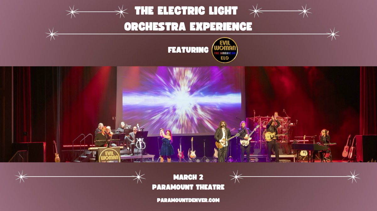 🎶ELO Giveaway🎶
The ELO Experience feat. Evil Woman at Paramount Theatre on Sunday, March 2nd! We want to hook up one lucky winner with a pair of tickets!
Enter at the link below now until Thurs., Feb. 20th at 1pm!
shorturl.at/LDVZj
Contest rules at thefox.com