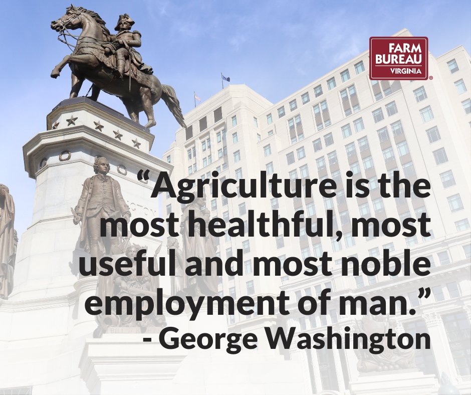 Celebrating Presidents Day by recognizing the agricultural legacy of our nation's leaders! George Washington was a pioneering farmer who transformed agricultural practices at Mount Vernon. 

#PresidentsDay #Agriculture #VirginiaFarmBureau