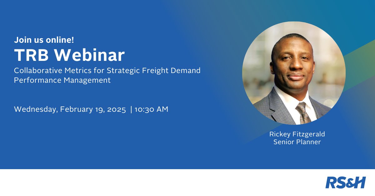Join us for the Collaborative Metrics for Strategic Freight Demand Performance Management webinar, hosted by the Transportation Research Board (TRB). Sign up here ow.ly/kCFN50V0jTh. 
#driventocare #TRB #engineers