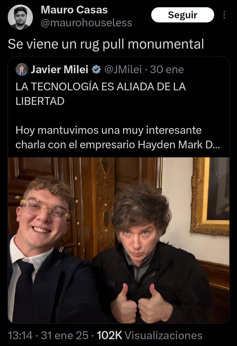 💥🍿📢 NOTICIA BOMBA
A FIN DE ENERO UN ESPECIALISTA HABÍA AVISADO DE LA ESTAFA MONUMENTAL QUE SE VENÍA

Y HASTA PUSO LA FOTO DE QUIENES SERIAN LOS PROTAGONISTAS!!! ⚠️

#EstafadosPorMilei #MileiEstafador #CRIPTOGATE #LIBRA #CRYPTO $libra