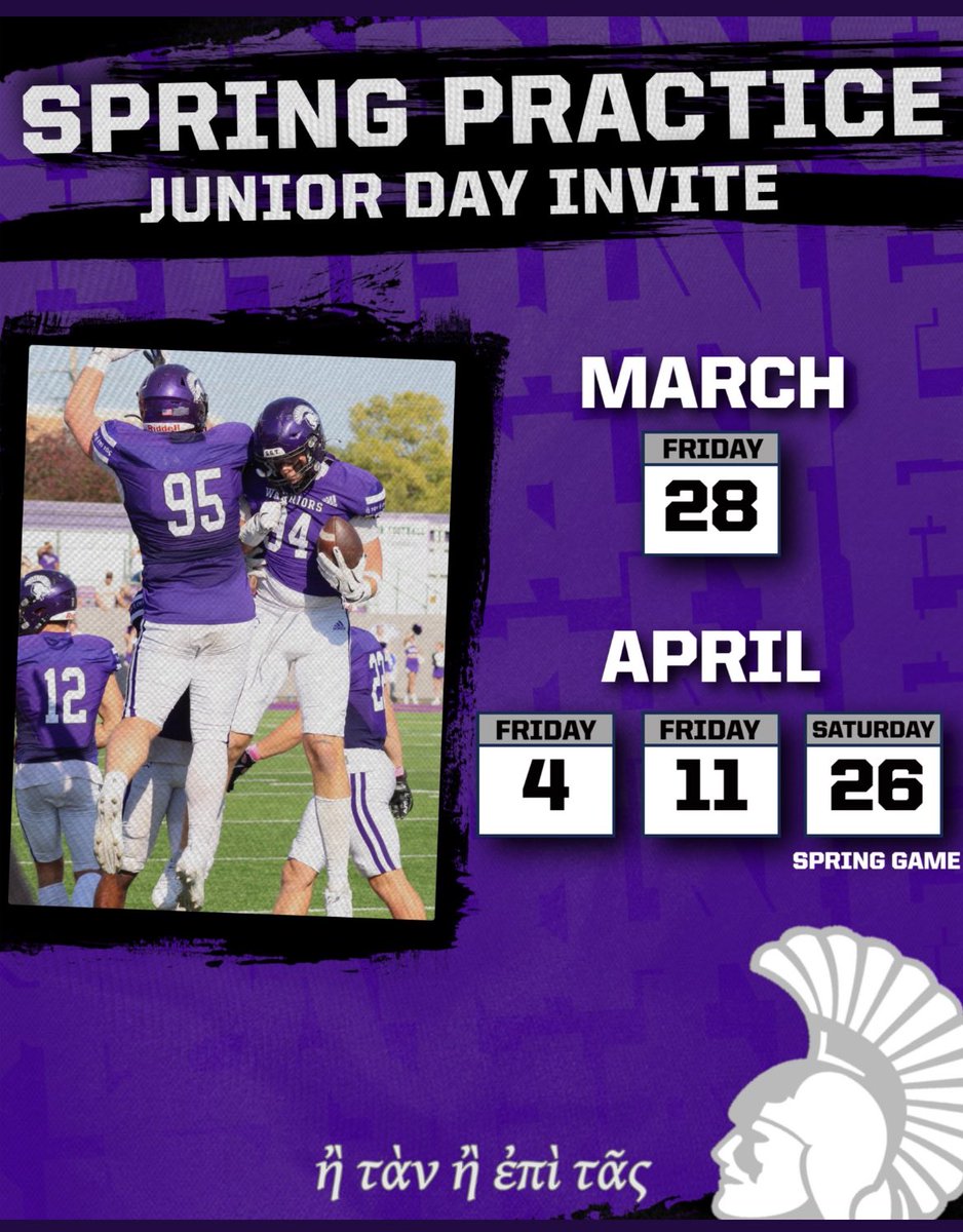 Thank you <a href="/CoachParnell/">A.J. Parnell</a> for the junior day invite! <a href="/WinonaState_FB/">Winona State Football</a>