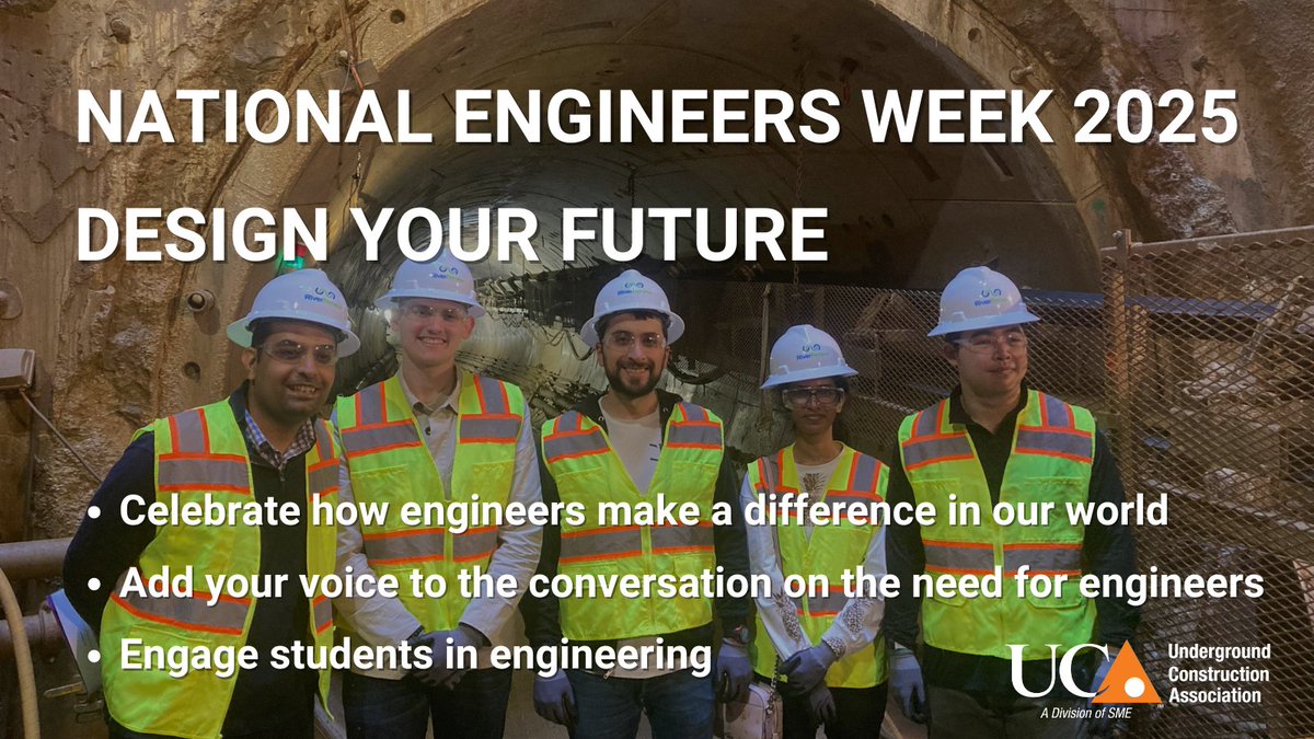 WeBuildBeneath's tweet image. This is the week to celebrate engineers and how they are working to build the industry of tomorrow. Take a moment to thank an engineer for their hard work during National Engineers Week. Learn more: bit.ly/3S03YZ4
#Tunneling #Engineering #WhatEngineersDo #ProudPE