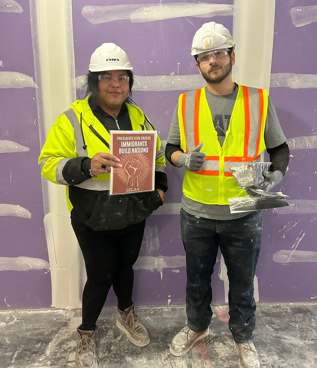LCLAA's tweet image. The LCLAA Twin Cities Chapter united in action, showing the power of workers standing together for our communities! We proudly reaffirm that Presidents Sign Orders, Immigrants Build Nations #LCLAA #WorkersUnite #ImmigrantsBuildNations #Solidarity