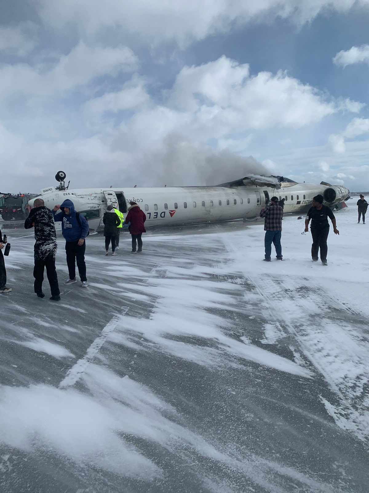 Delta Airlines plane crashlanded at a Toronto airport, flipping