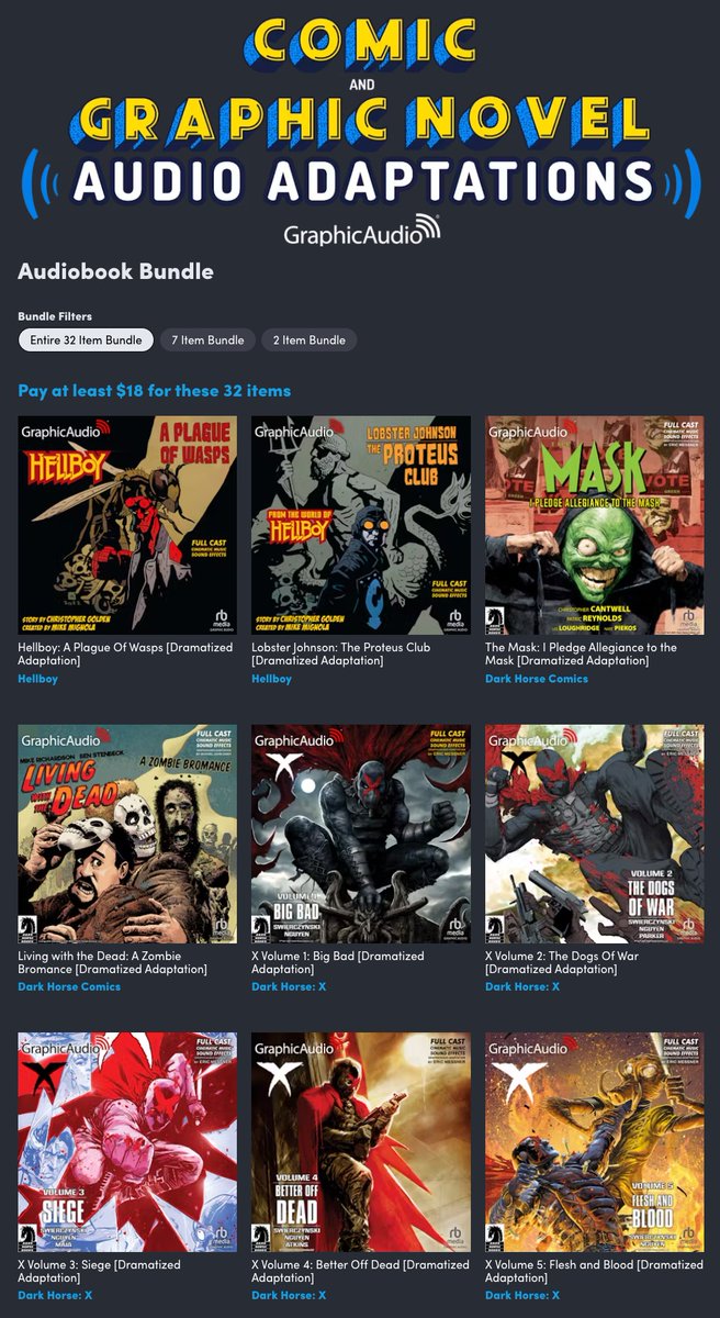 Humble Audiobook Bundle - Comic and Graphic Novel Audio Adaptations humblebundleinc.sjv.io/e1AbdO #ad