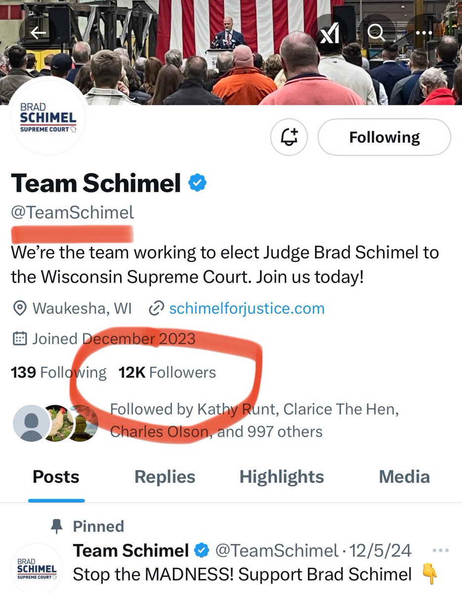 ThePersistence (@scottpresler) on Twitter photo I’m beyond thrilled people are taking the Wisconsin Supreme Court election seriously.
Vote for Brad Schimel on Tuesday, April 1st, 2025.
Let’s get ➡️ <a href="/TeamSchimel/">Team Schimel</a> to 15,000 followers today. I’m beyond thrilled people are taking the Wisconsin Supreme Court election seriously.
Vote for Brad Schimel on Tuesday, April 1st, 2025.
Let’s get ➡️ <a href="/TeamSchimel/">Team Schimel</a> to 15,000 followers today.