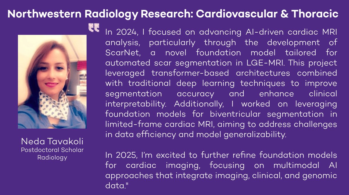 Northwestern Radiology (@nuradiology) on Twitter photo In February we feature Northwestern's #cardiovascular and #thoracic imaging research. Neda Tavakoli uses #AI in cardiac analysis. <a href="/Neda_TV/">Neda Tavakoli</a> #CV #MRI In February we feature Northwestern's #cardiovascular and #thoracic imaging research. Neda Tavakoli uses #AI in cardiac analysis. <a href="/Neda_TV/">Neda Tavakoli</a> #CV #MRI