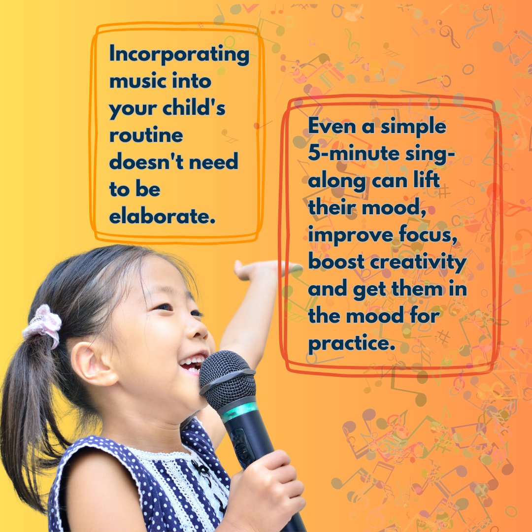 Add a little music to your day! How do you bring music into your day? We'd love to hear about you favourite musical moments that spread joy to your home! Even a simple 5-minute sing-along can lift your mood, improve focus, boost creativity &amp; get you in the mood for practice!