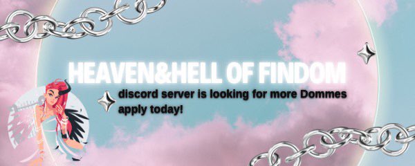 Heaven &amp; Hell Discord Server is looking to expand our empire with powerful new Dommes! 

Fill out application below 😇😈

Join an elite circle of Dommes owning power and making bank 💸😍 https://t.co/rTNs9mme1F