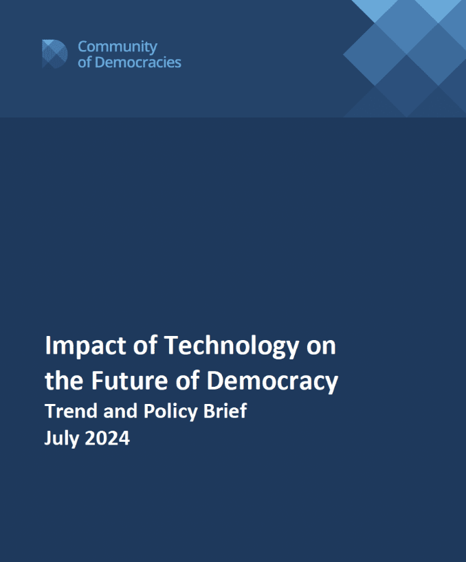 CommunityofDem's tweet image. What is the impact of #digitaltechnology on the future of #democracy?   

This Policy Brief, developed by the CoD Working Group on Democracy and Technology, analyses five key trends and presents policy recommendations to address them.

shorturl.at/DZLlL
