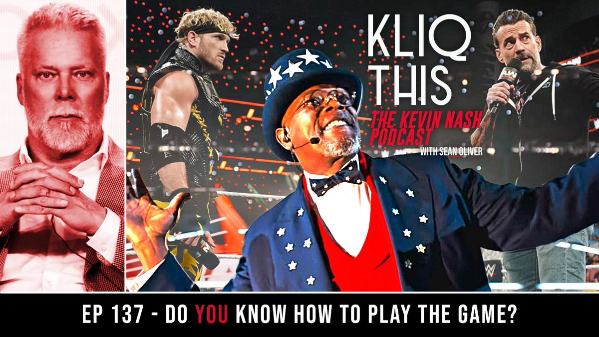 KliqThisPodcast's tweet photo. NEW EPISODE 📢 Kevin Nash &amp; Sean Oliver cover a lot of ground including the confrontation between CM Punk &amp; Logan Paul, the HEAT between Drew McIntyre &amp; LA Knight and what Nash enjoyed about the Super Bowl halftime show!

Catch #HowToPlayTheGame ♟🤘 https://t.co/DBrOvgck0l