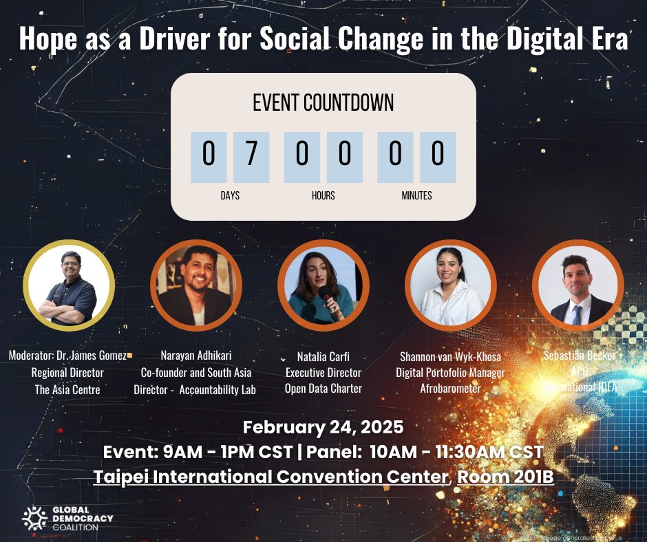 We are just days away from <a href="/rightscon/">RightsCon</a> 2025, and the excitement is building! Join the us at the Taipei International Convention Center on February 24, 2025, for our side event, "Hope as a Driver for Social Change in the Digital Era." This event will explore how storytelling,